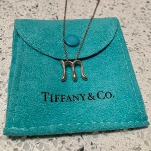 Tiffany & Co. Sterling Silver Initial (M) Necklace